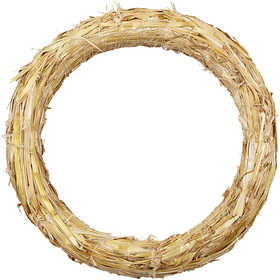 Straw Wreath, D: 27 cm, thickness 3 cm - 1 pc