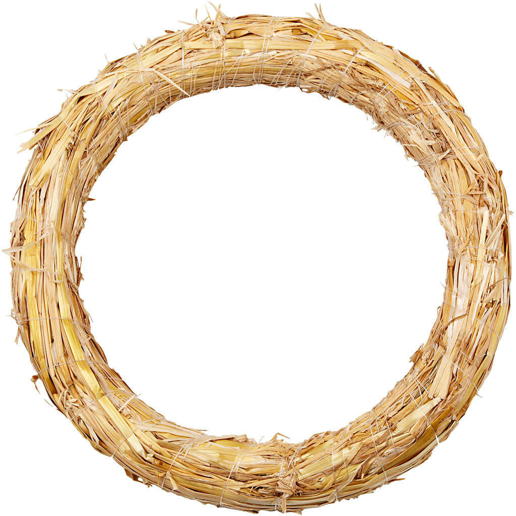 Straw Wreath, D: 27 cm, thickness 3 cm