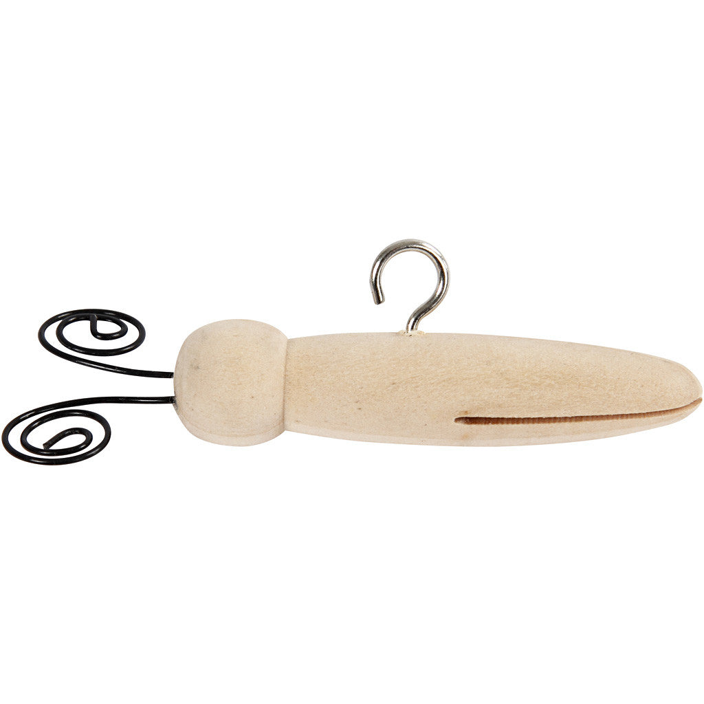 Butterfly Body, L: 5.5 cm, D: 15 mm, pine - 5 sheets