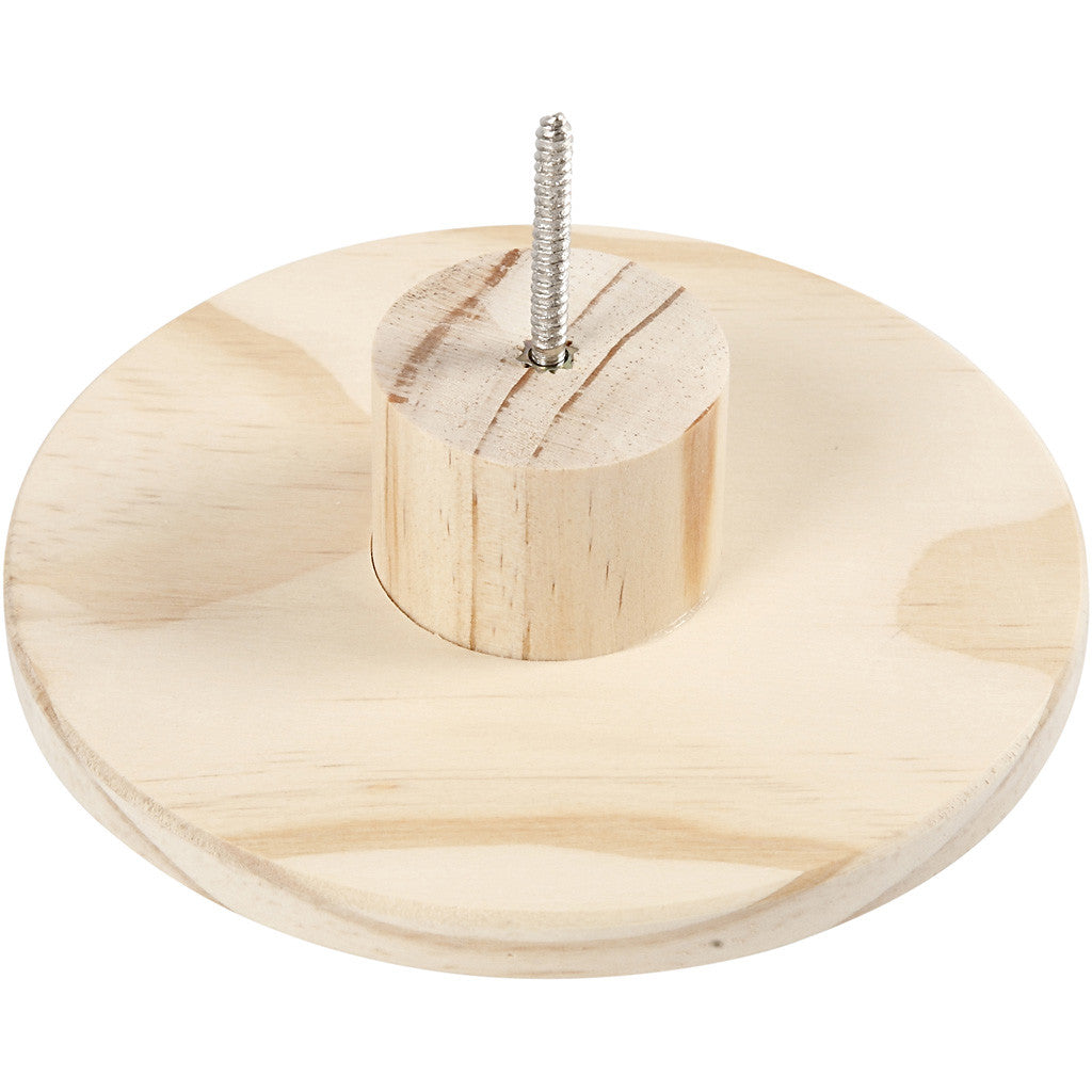 Coat Hook, round, D: 15 cm, depth 4.5 cm, pine - 1 pc