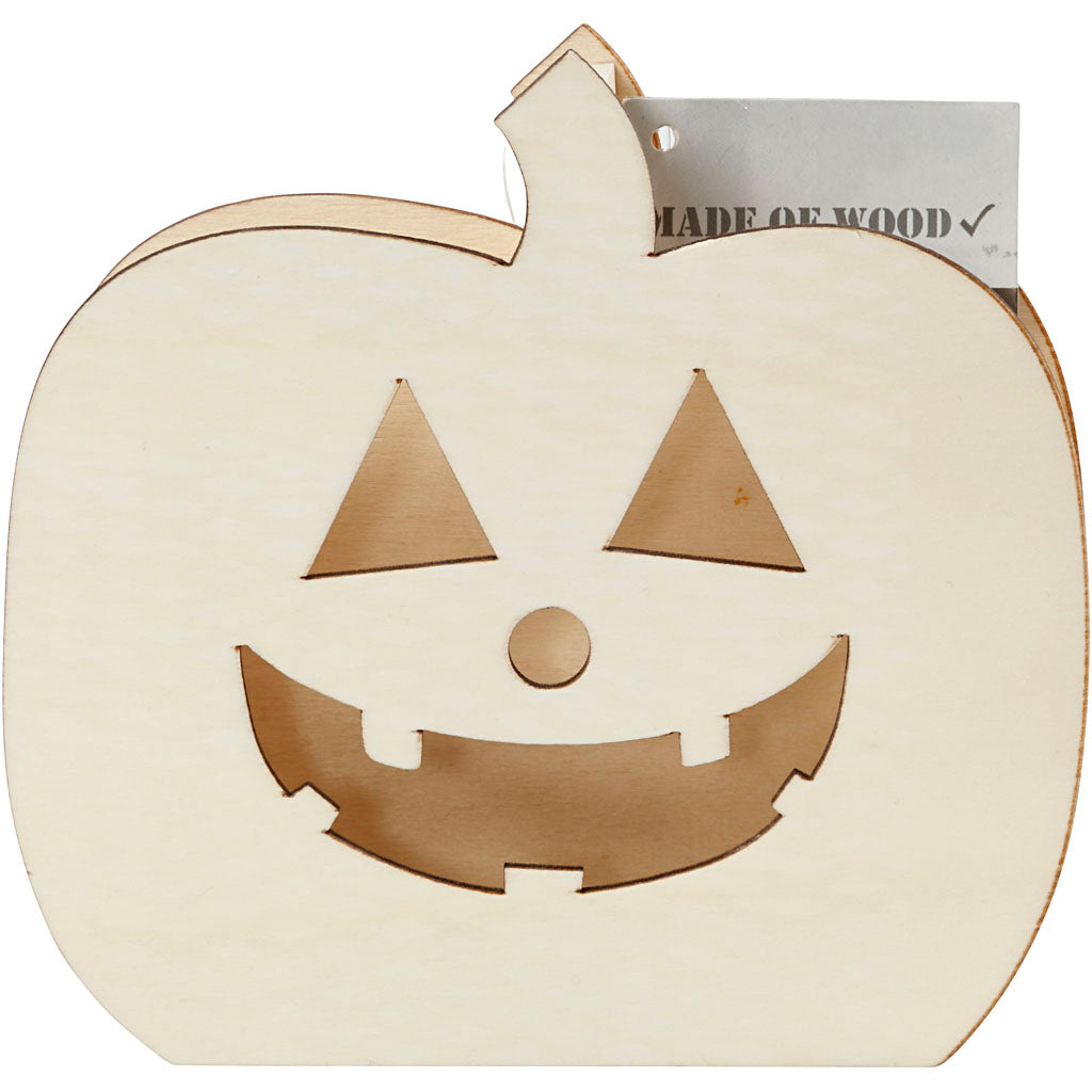 Skull, Pumpkin head, H: 13 cm, depth 3 cm, W: 13,5 cm - 1 pc