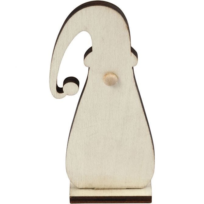 Christmas gnome, H: 10 cm, depth 1,5 cm, W: 4,5 cm, thickness 3 mm - 3 pcs