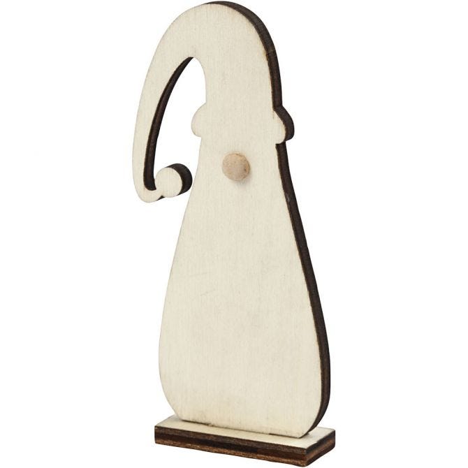 Christmas gnome, H: 10 cm, depth 1,5 cm, W: 4,5 cm, thickness 3 mm - 3 pcs