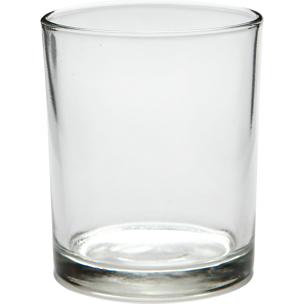 TeaLight holder in glass, H: 8,4 cm, D: 7 cm, 240 ml - 12 pcs