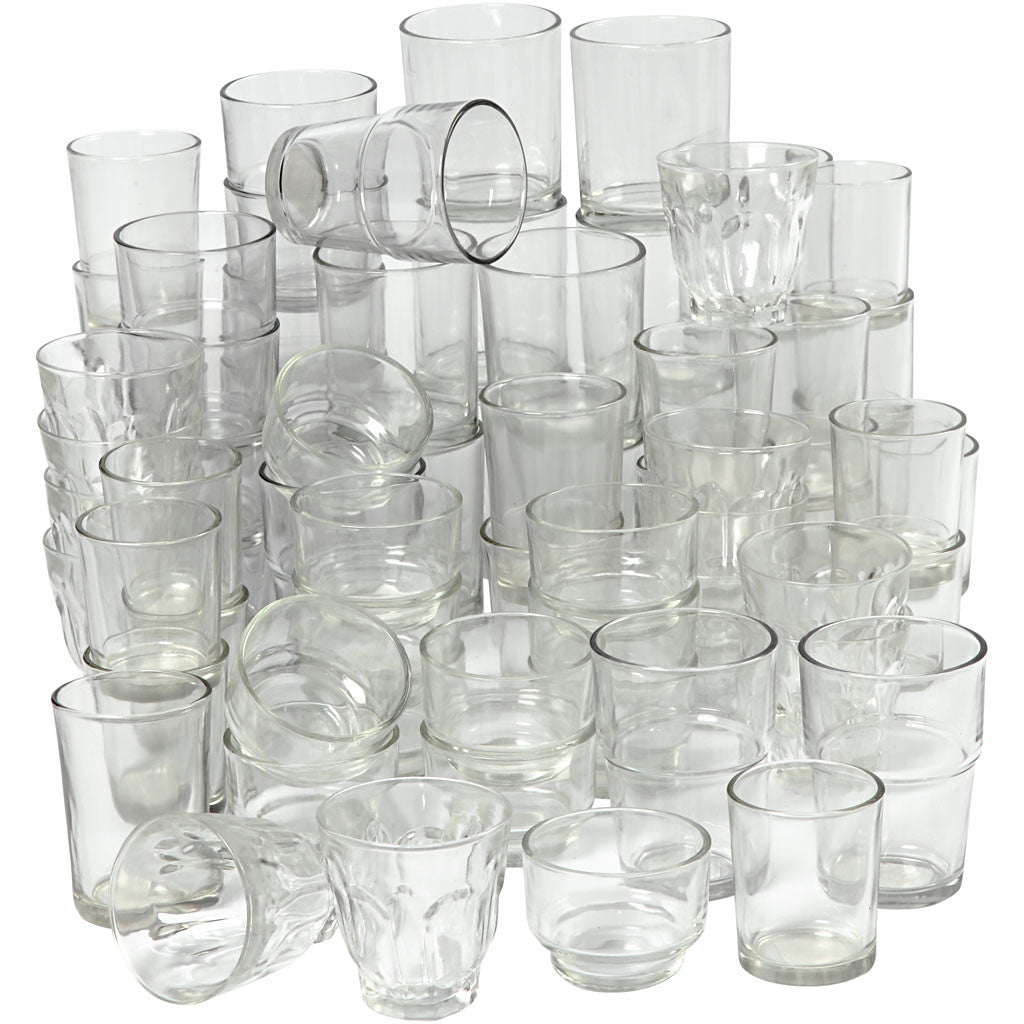 Tea Light Candle Holder, D: 45-73mm, H: 53-92mm - 72 pcs