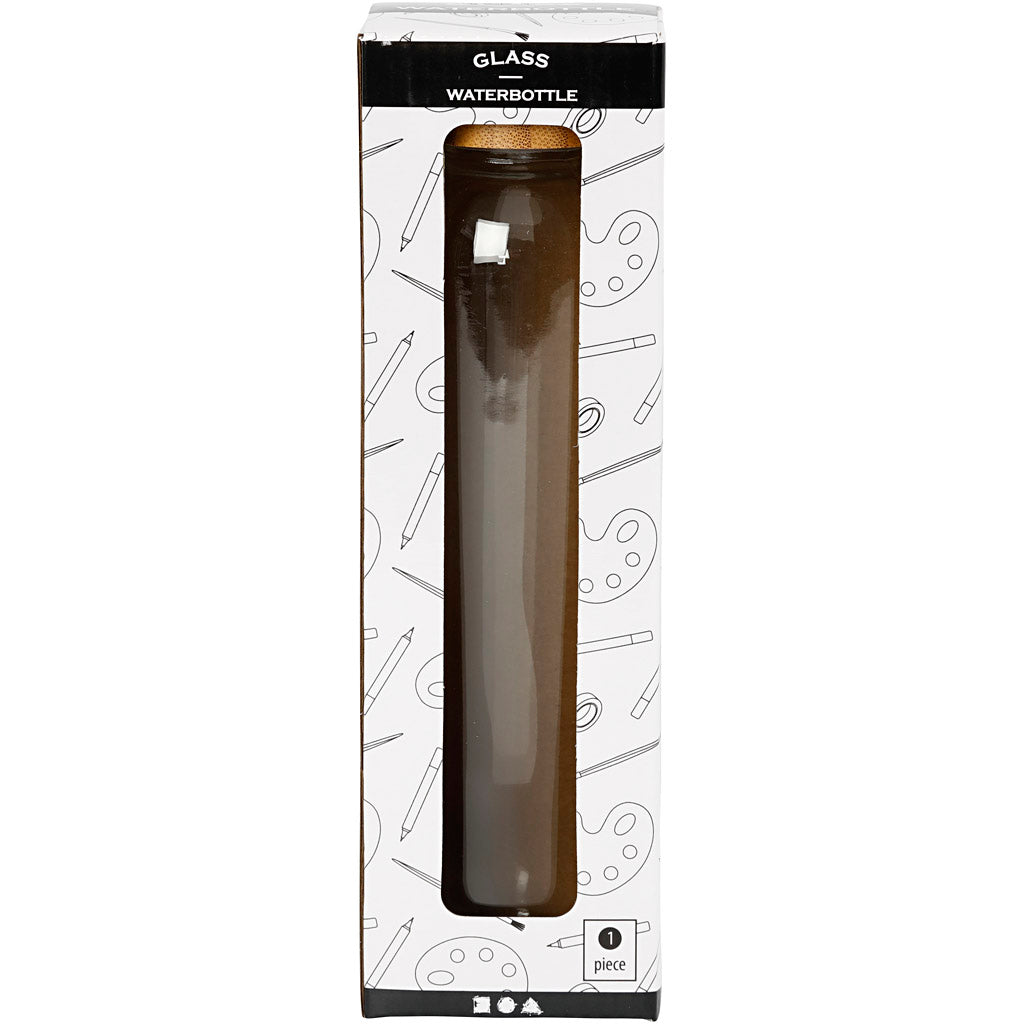 Water bottle, H: 22 cm, Dia. 6,7 cm, 500 ml - 1 pc