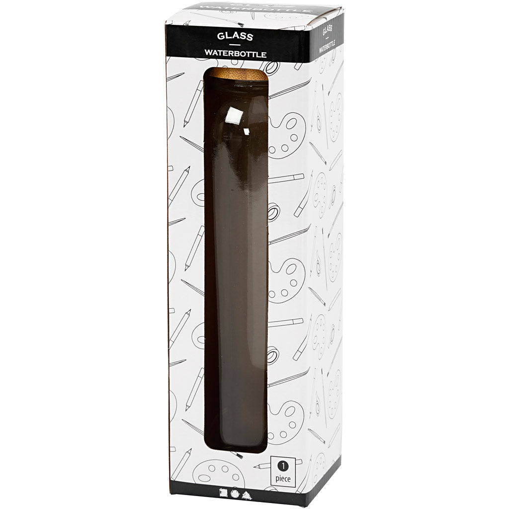 Water bottle, H: 22 cm, Dia. 6,7 cm, 500 ml - 1 pc