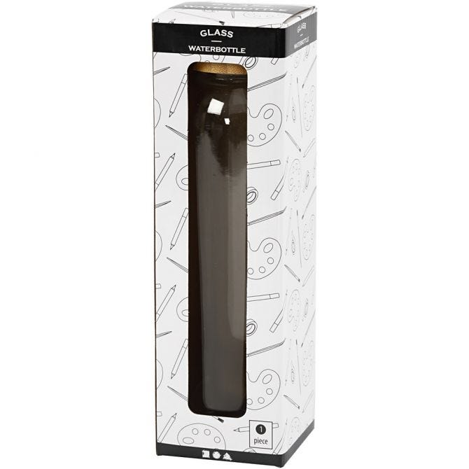 Water bottle, H: 22 cm, Dia. 6,7 cm, 500 ml - 1 pc