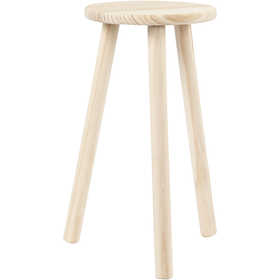 Milking Stool, D: 26 cm, H: 50 cm, pine - 1 sheet