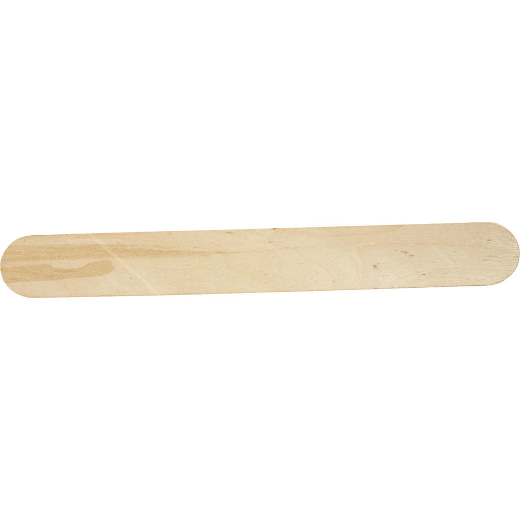 Ice Lolly Sticks, Long, thick, L: 20 cm, W: 25 mm, birch - 50 pcs