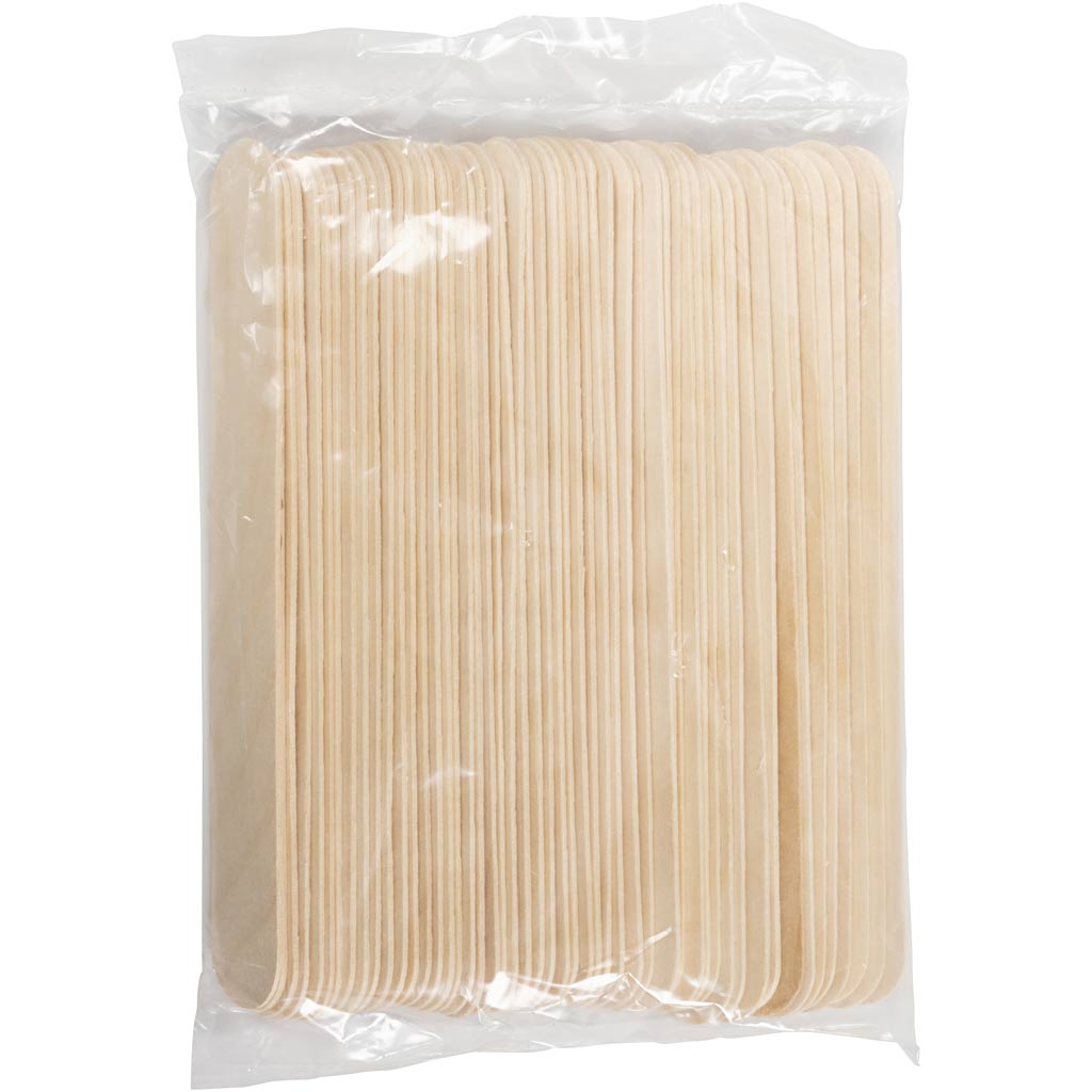 Ice Lolly Sticks, Long, thick, L: 20 cm, W: 25 mm, birch - 50 pcs
