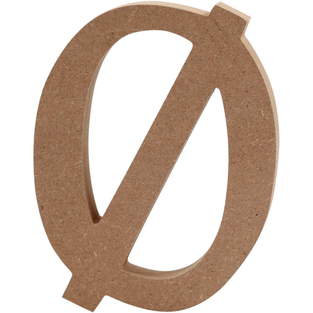 Letter Ø, H: 13 cm, thickness 2 cm, MDF