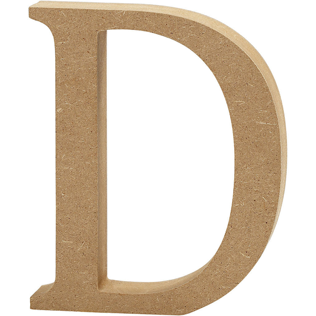 Letter D, H: 8 cm, thickness 1.5 cm, MDF - 1 pc