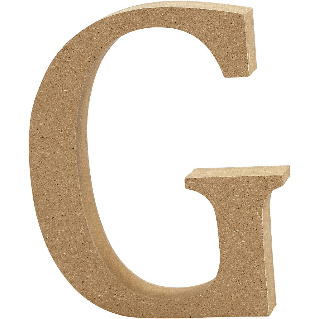 Letter G, H: 8 cm, thickness 1.5 cm, MDF - 1 pc
