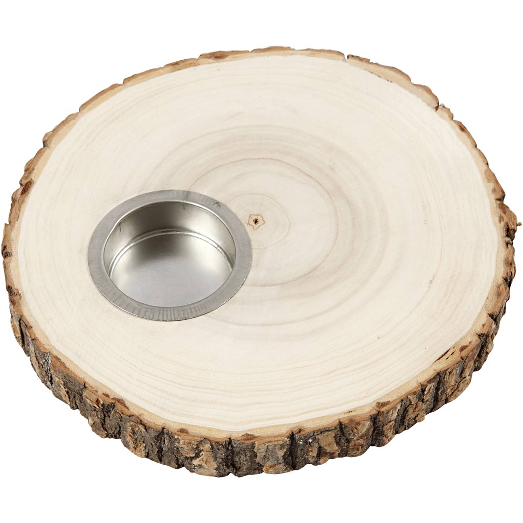 Tea Light Candle Holder, D: 14-16 cm, thickness 19 mm - 1 pc