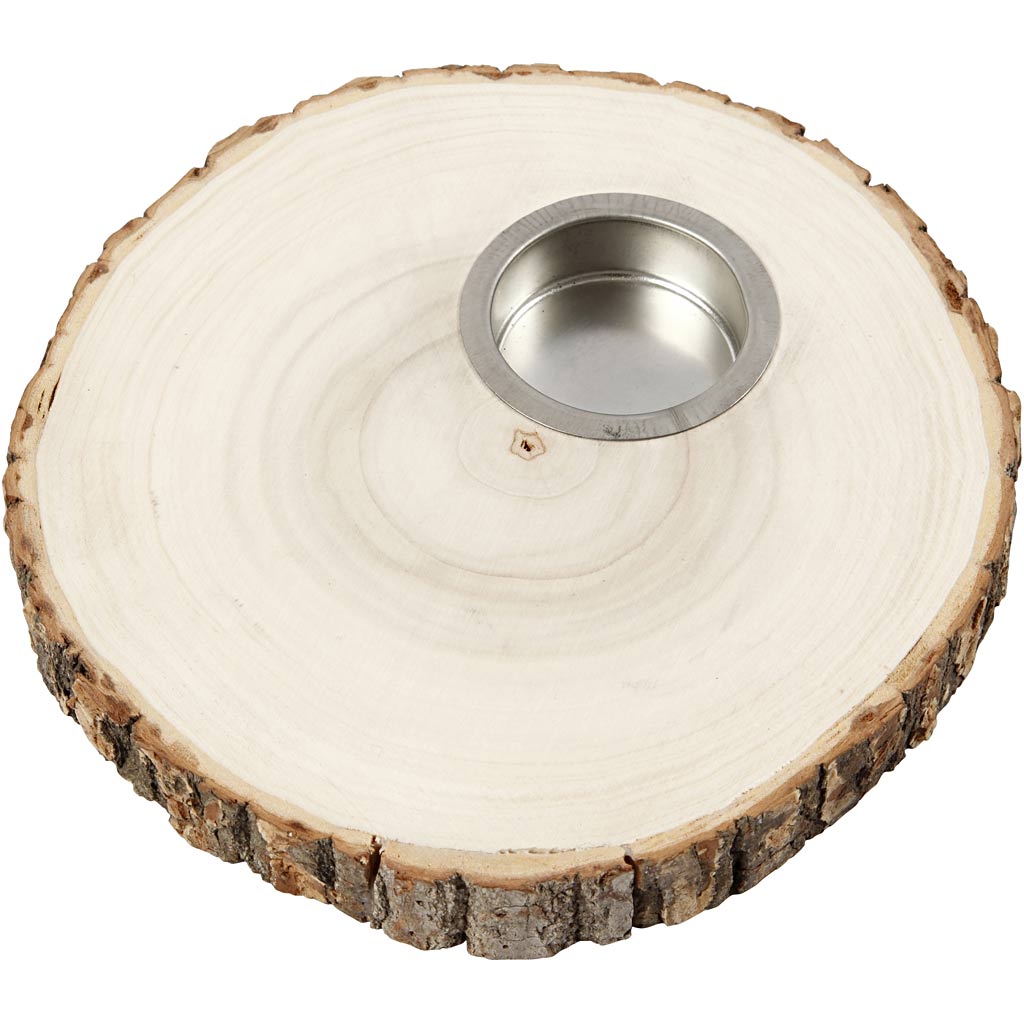 Tea Light Candle Holder, D: 14-16 cm, thickness 19 mm - 1 pc