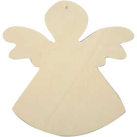 Angel, size 12x11 cm, pine - 6 pcs