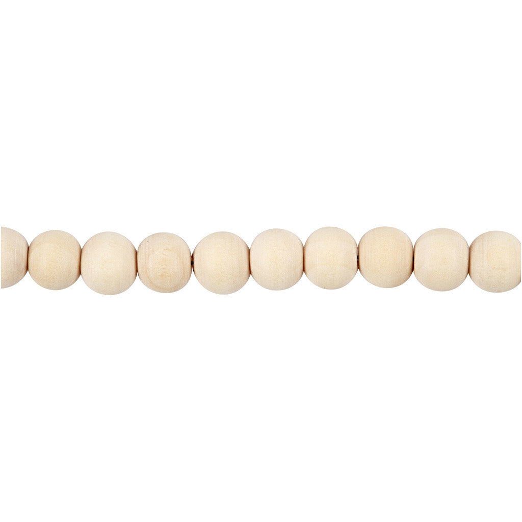 Wooden Bead, D: 8 mm, hole size 2 mm, china berry - 100 pcs
