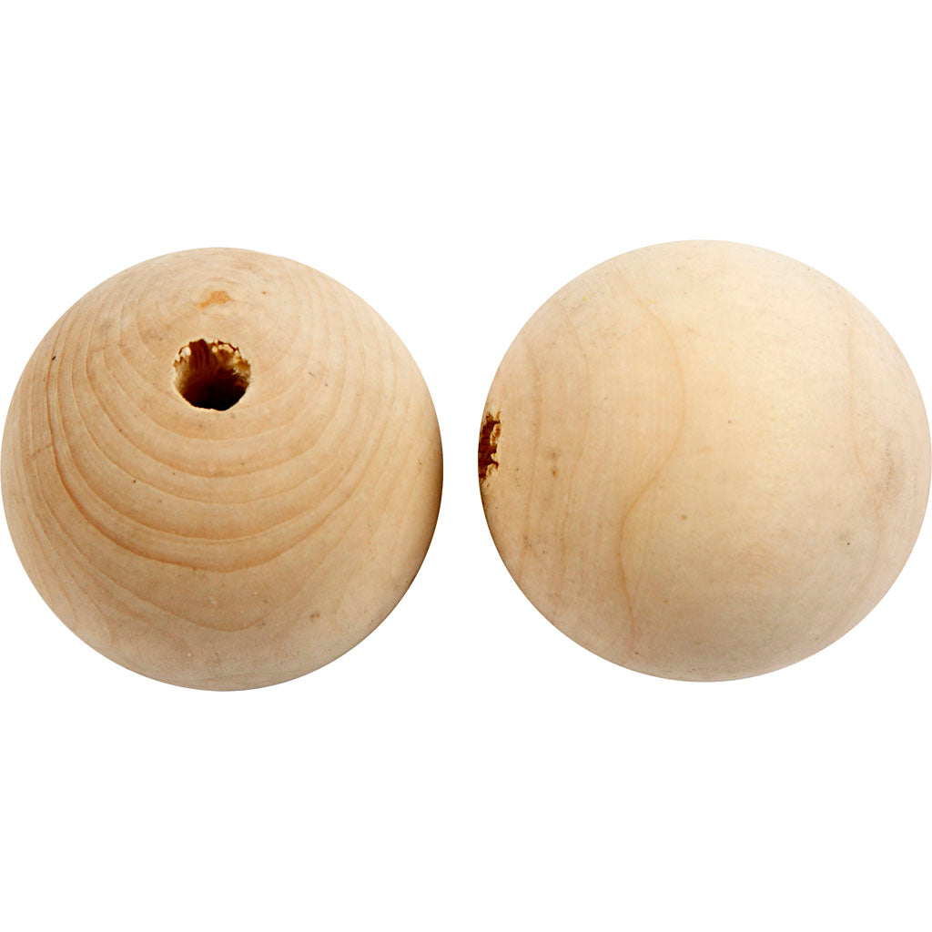 Wooden Bead, D: 50 mm, hole size 8 mm, china berry