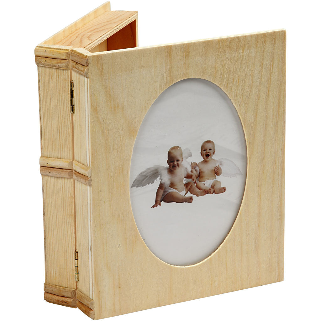 Book Box, size 21.7x18 cm, thickness 5.6 cm, plywood, hole size 16x10.8- 16 1 x10.8 - 1 pc