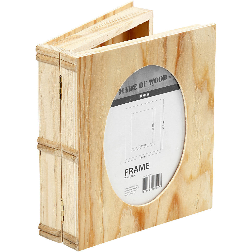 Book Box, size 21.7x18 cm, thickness 5.6 cm, plywood, hole size 16x10.8- 16 1 x10.8 - 1 pc