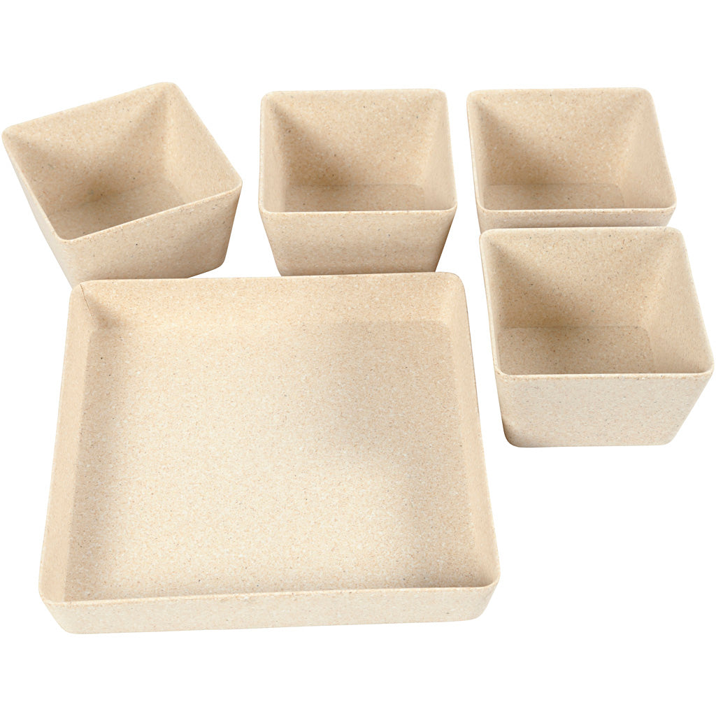 Herbal jars of Bamboo fiber, 195x195x80mm - 1 pc