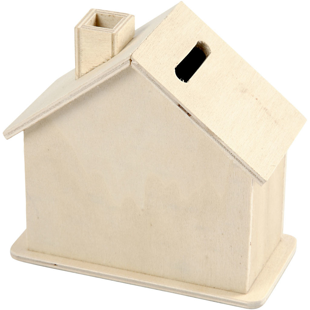 Money box made of plywood, 101x100x54mm - 1 pc
