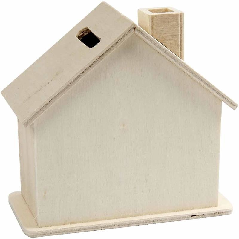 Money box made of plywood, 101x100x54mm - 1 pc