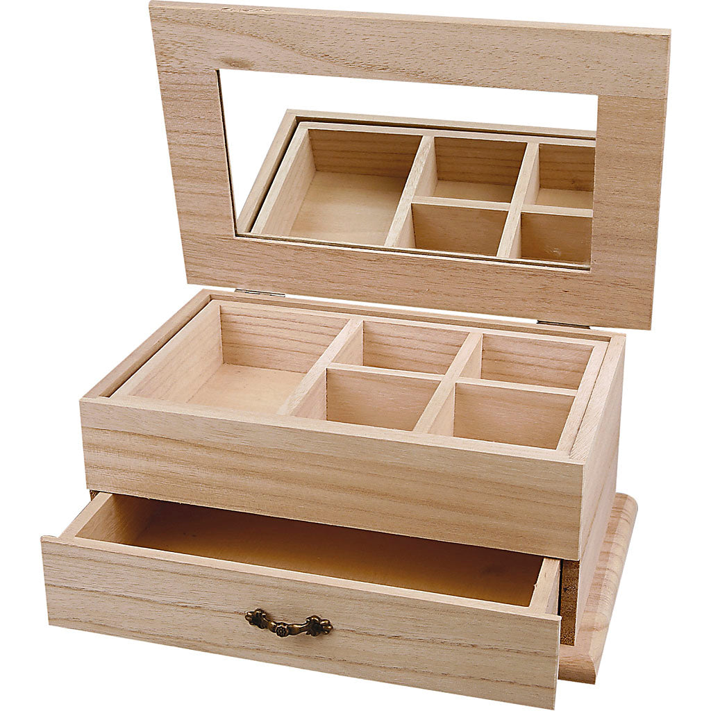 Jewellery Box, size 27x17x12 cm, paulownia