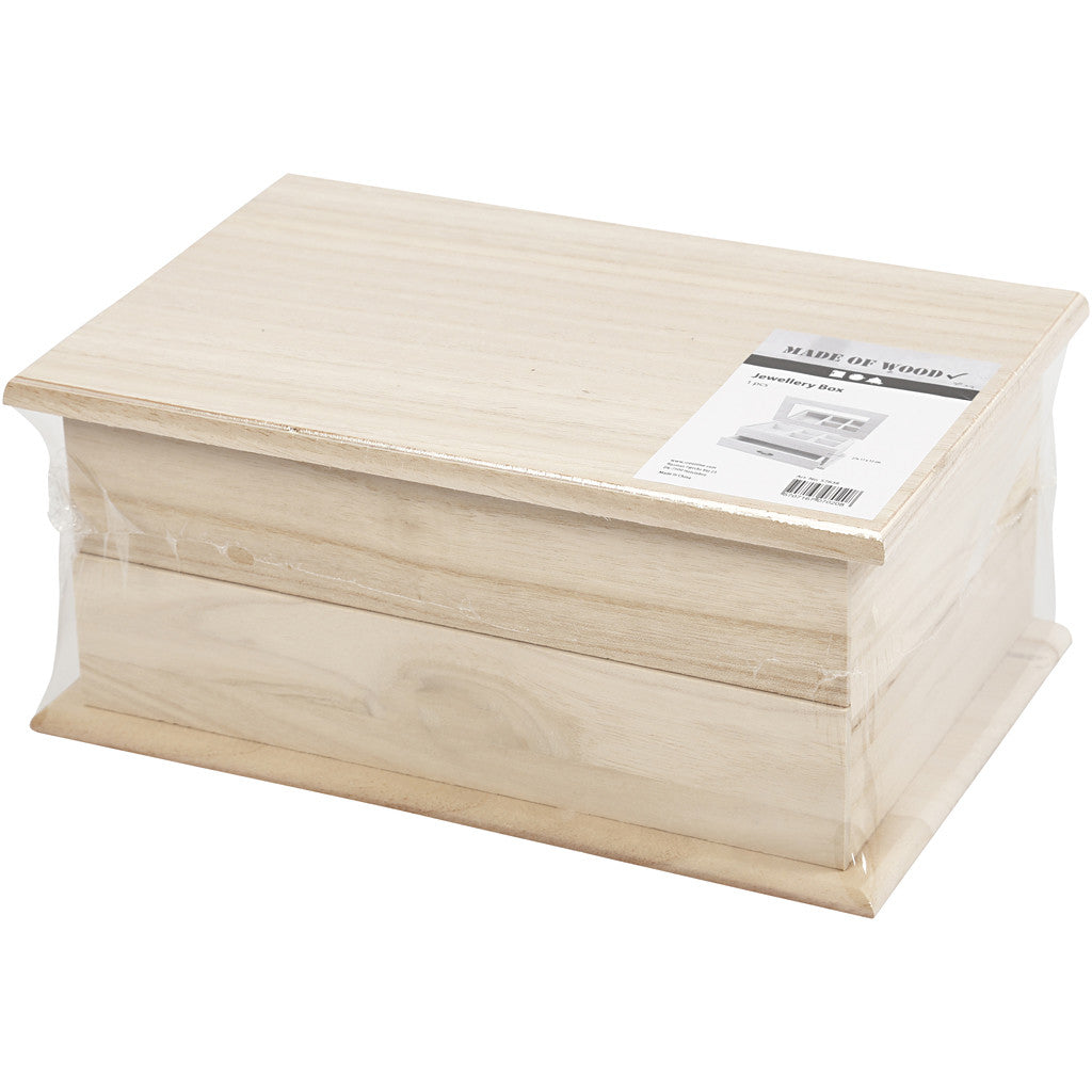 Jewellery Box, size 27x17x12 cm, paulownia - 1 pc