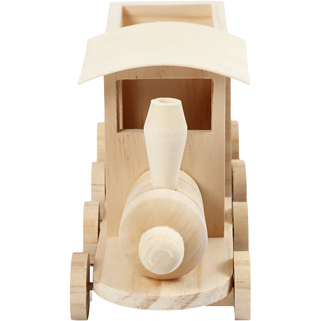 Toy train with carriage, H: 95mm, L: 215mm, W: 65mm - 1 pc