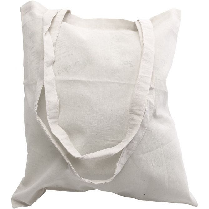 Shopping Bag, natural, size 38x42 cm, 130 g - 20 pcs