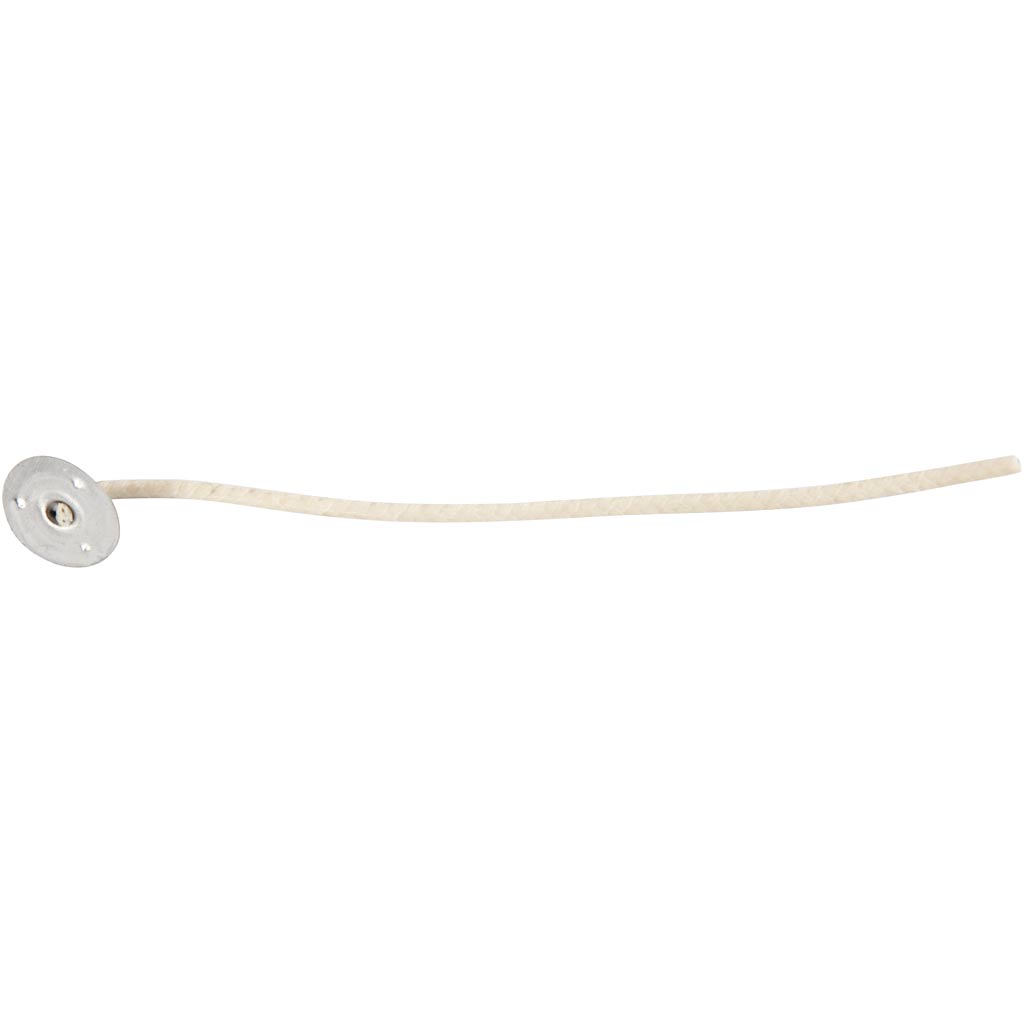 Pre-waxed wicks, L: 110 mm, thickness 2 mm - 10 pcs