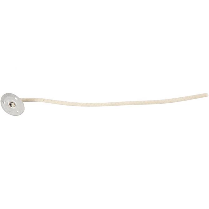 Pre-waxed wicks, L: 110 mm, thickness 2 mm - 10 pcs
