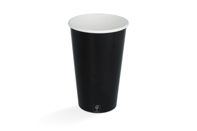 Milkshake cup Carton medium 450ml Ø90 mm 16oz Black FSC®Mix - 500 pcs