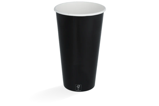 Milkshake cup Carton Large 560ml Ø90 mm 20oz Black FSC®Mix - 500 pcs