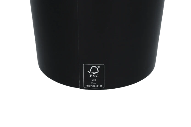 Milkshake cup Carton Large 560ml Ø90 mm 20oz Black FSC®Mix - 500 pcs