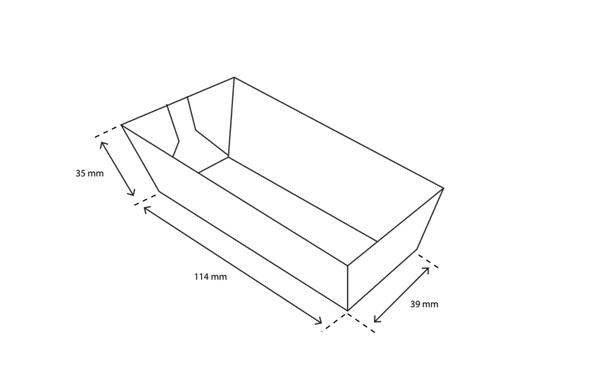Croquette trays A5 Kraft 39x35x114 mm FSC®Mix - 1.000 pcs
