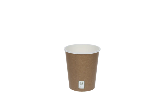 Coffee Cup 230cc 8oz Ø80 mm FSC®Mix kraft Brown