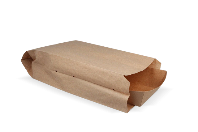 Snack Bags perforated Paper - 1 pond 140x80x320 mm kraft 50gr - 1.200 pcs