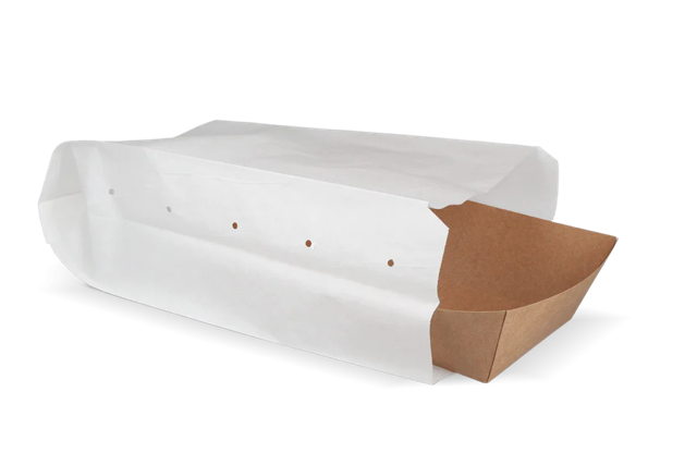 Snack Bags perforated Paper - 2 pond 160x100x310 mm White 45gr - 1.100 pcs