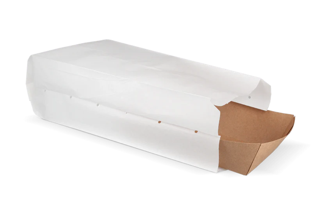 Snack Bags perforated Paper - 3 pond 160x100x360 mm White 45gr - 1.000 pcs