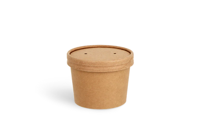 Soup cup Carton 240ml Ø90 mm 8oz kraft - 500 pcs