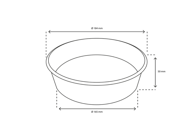 Salad Poke Bowl 900ml 30oz Ø184x50 mm White - 300 pcs