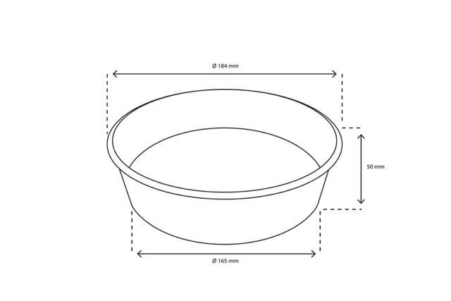 Salad Poke Bowl 900ml 30oz Ø184x50 mm kraft - 300 pcs