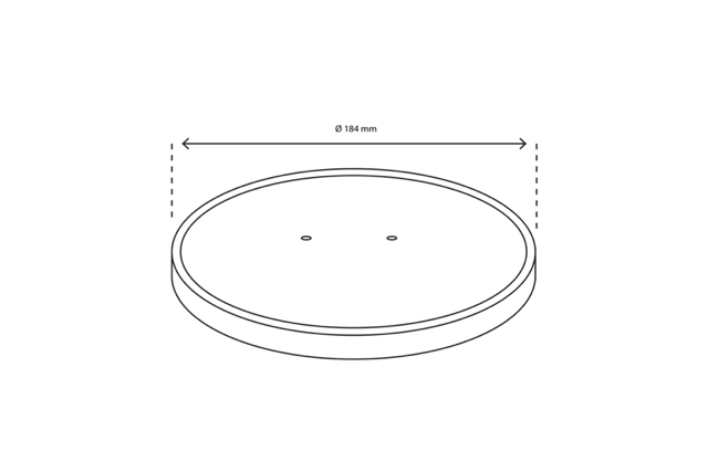 Lid salad Poke Bowl 900-1300ml Ø184 mm White - 150 pcs