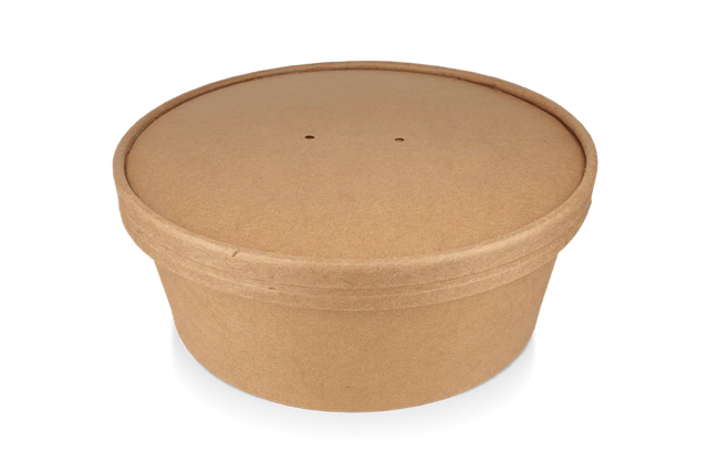 Lid salad Poke Bowl 900-1300ml Ø184 mm kraft - 150 pcs
