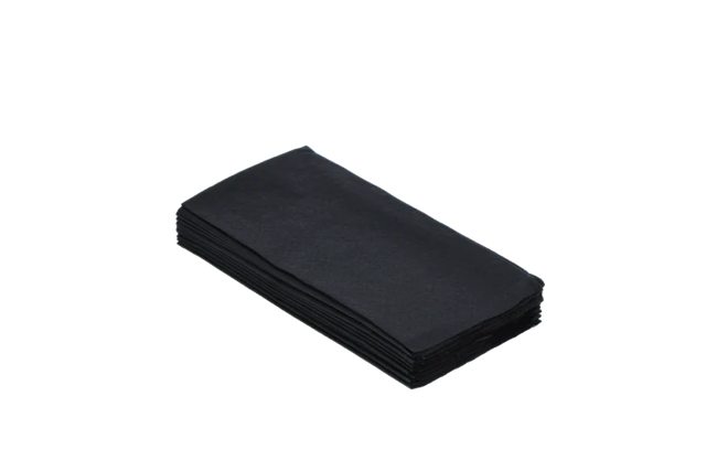 Napkin 2 ply Paper 1/8 Fold 330x330 mm Black