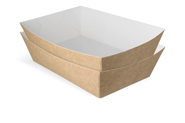 Fries trays A50 kraft/White - 400 pcs