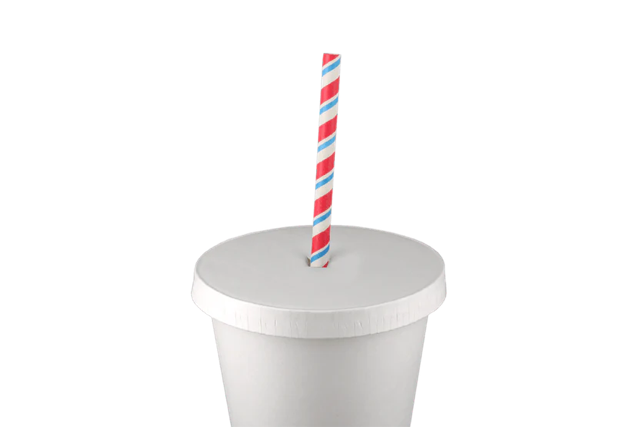 Lid Carton for ice cream & milkshake cup flat with cross Ø90 mm White - 1.000 pcs